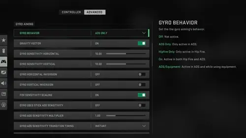 Best MW2 gyro aiming settings