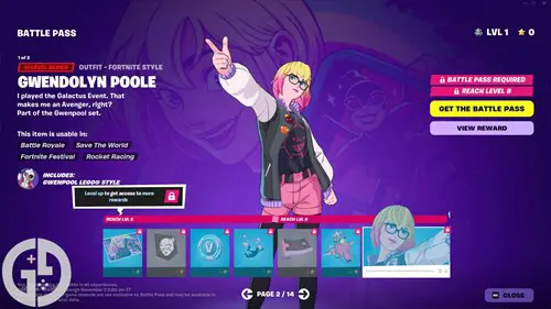 Image of the Gwendolyn Poole skin in Fortnite