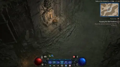 an image of the embedded statue from the Keeping the Old Traditions quest in Diablo 4