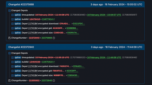 The SteamDB Changelist, indicating a shift in Red Dead Redemption 2's files on Steam.