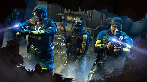 Three operators looks through a wall, Rainbow Six Extraction review.