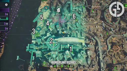 The Riddler trophy locations in Wonderland District