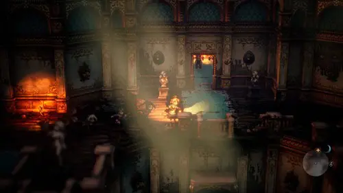 Octopath Traveler 2 A Mysterious Box woman at night