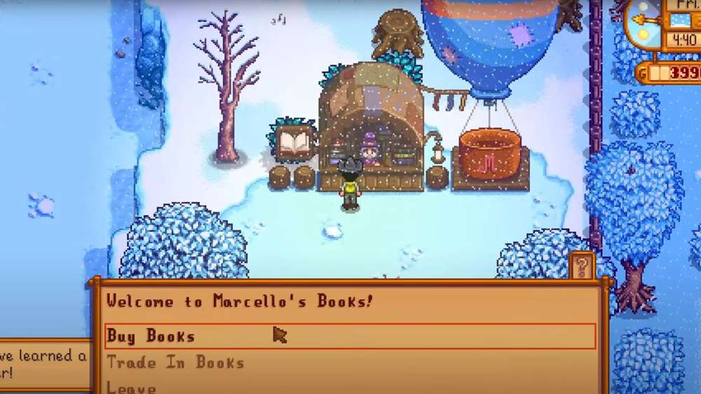 Where to find the Bookseller in Stardew Valley & what he sells