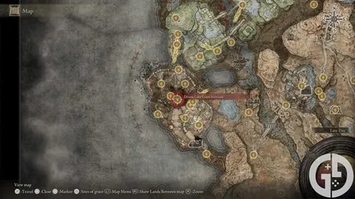 Map of Enir Ilim's Divine Gate Front Staircase in Elden Ring Shadow of the Erdtree