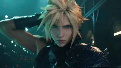 Image of Cloud in Final Fantasy VII Remake