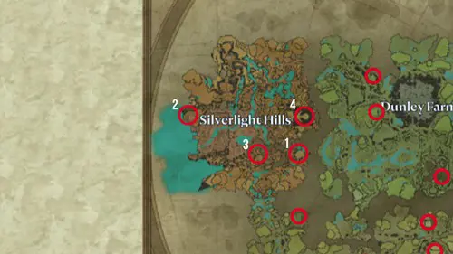 V Rising Boss Locations: Silverlight Hills locations