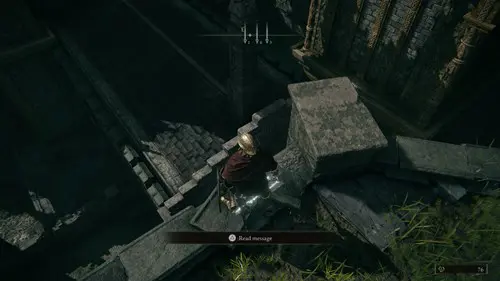 What to do after Godrick in Elden Ring: Drop down onto this rooftop.