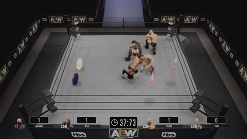 The Chip Gather Minigame from AEW: Fight Forever