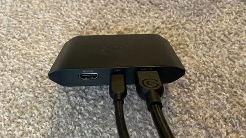 Elgato Game Capture 4K X with cables connected