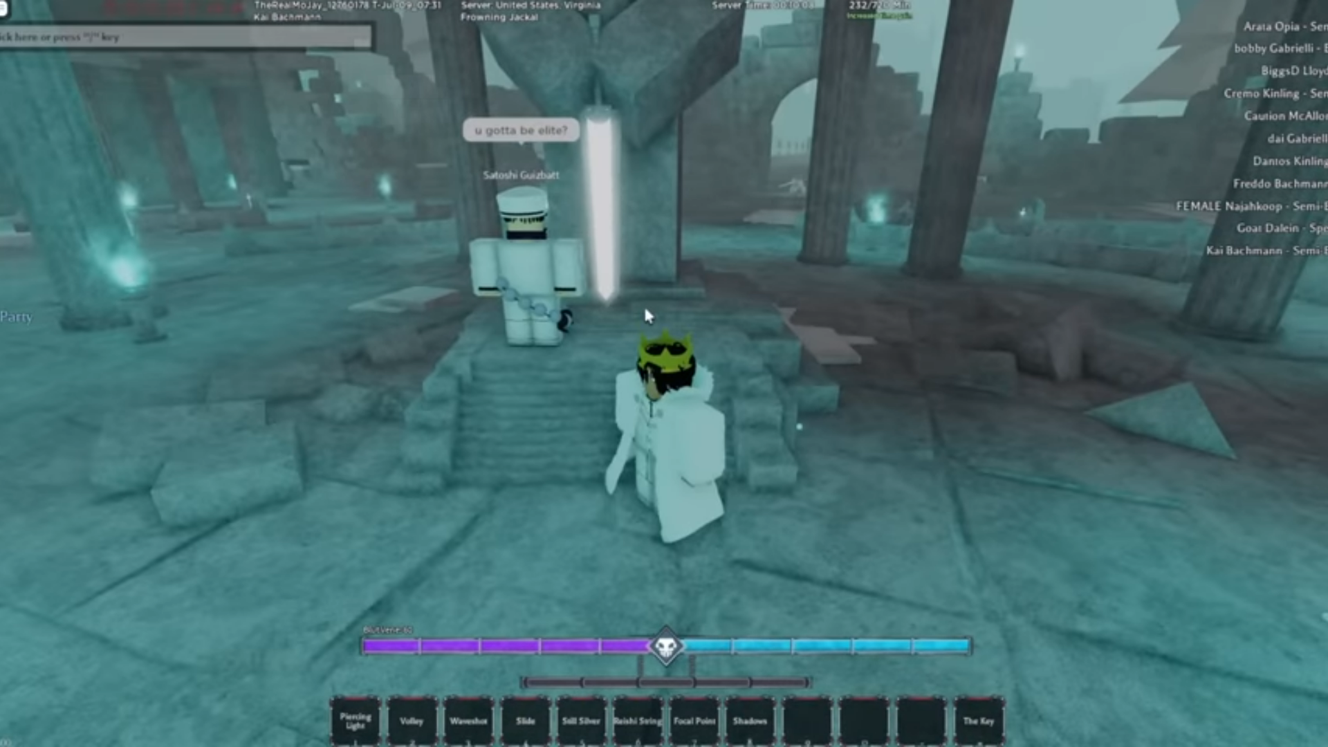 The statue where you became a Quincy in Type Soul for Roblox