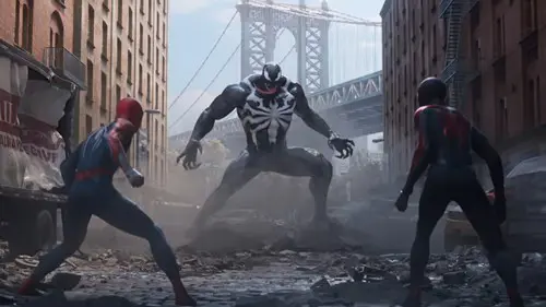 Marvel's Spider-Man 2, Miles, Peter, and Venom