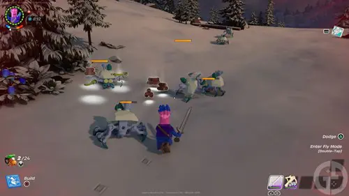 A Frost Roller in LEGO Fortnite, the enemies that drop Frost Shells