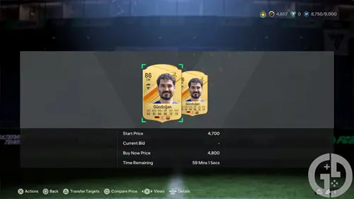 Image of Ilkay Gundogan on the transfer market in EA FC 24