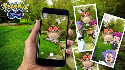 A promotional image for Snapshots in Pokemon GO