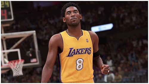 Kobe Bryant wearing the 8 in NBA 2K24