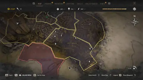 Dying Light 2 Inhibitor Locations Lower Dam Ayre