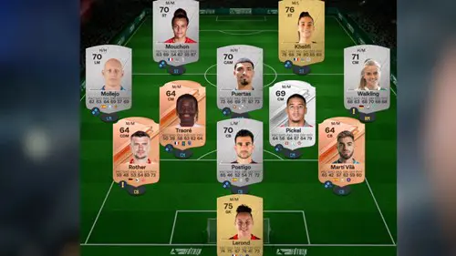 Image of the The Final Four Hybrid Nations SBC cheapest solution in EA FC 24