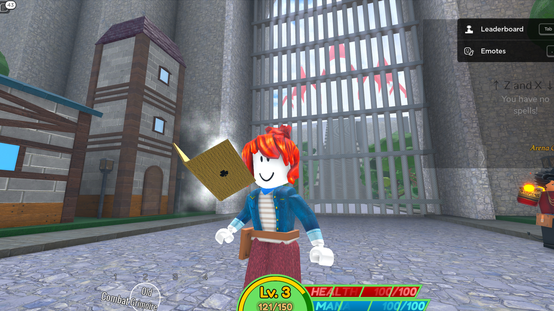 Screenshot of an Arena Champion using a Grimoire in Black Grimoire Odyssey