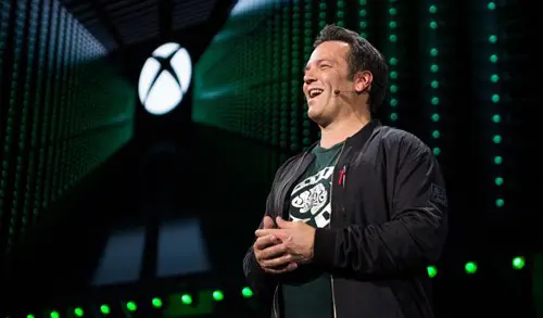 Phil Spencer presenting at an Xbox conference.