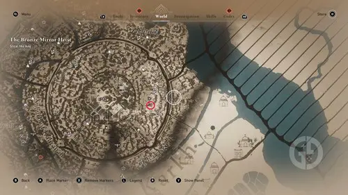 the 'Just Rewards' Enigma reward location in AC Mirage