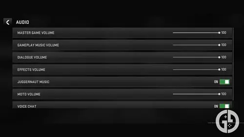 the Warzone Mobile audio menu