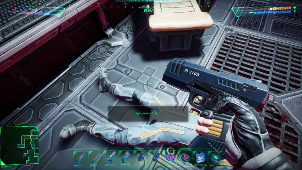 How to get a Magnum pistol in System Shock