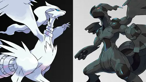 Zekrom and Reshiram in Pokemon Black and White