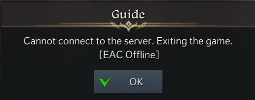 Lost Ark EAC Offline Error