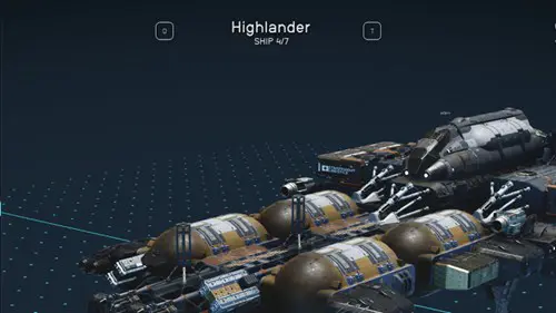 The ship screen in Starfield that shows how many ships you own