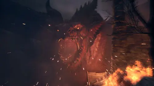 A Dragon roaring in Dragon's Dogma 2