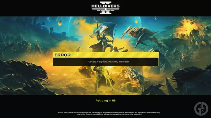 Helldivers 2 server error