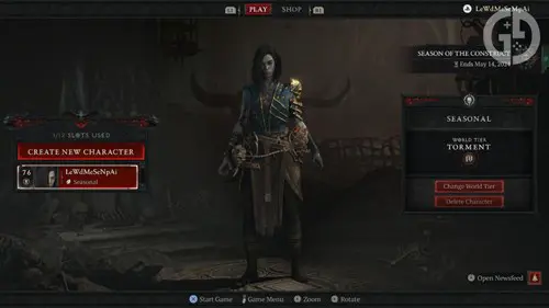 Diablo 4 main lobby