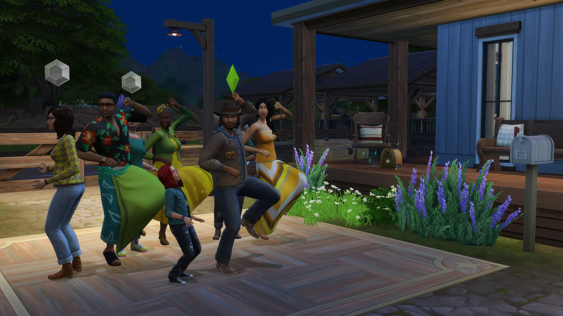 Screenshot showing Ranch Gathering activities in The Sims 4 Horse Ranch