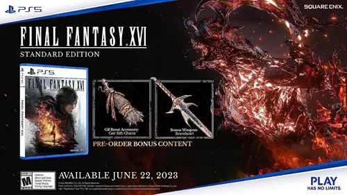 The Standard Edition, one of the Final Fantasy 16 editions