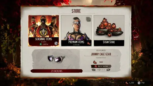 The seasonal store in Mortal Kombat 1