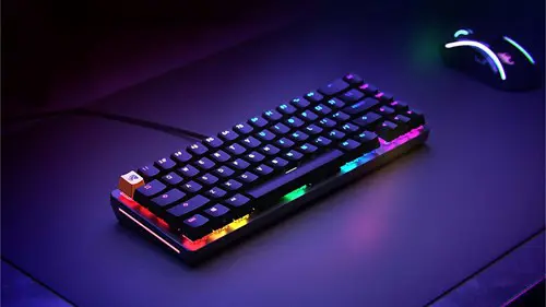 Key art of the Glorious GMMK 60% gaming keyboard