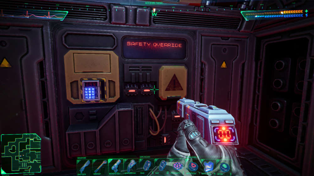 How to get the safety override code in System Shock