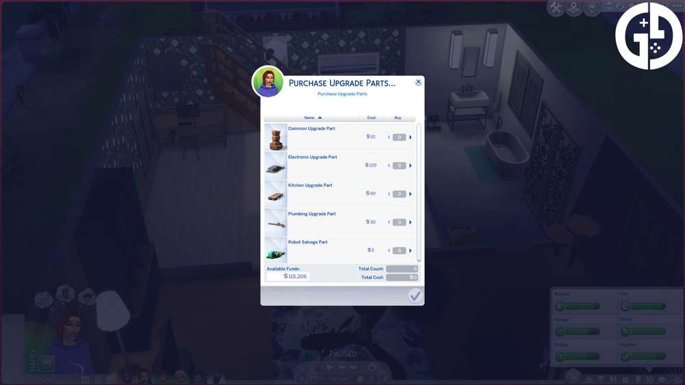 How to get Upgrade Parts in The Sims 4