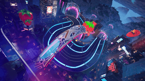 One of the new Rocket Racing tracks in Neon Rush