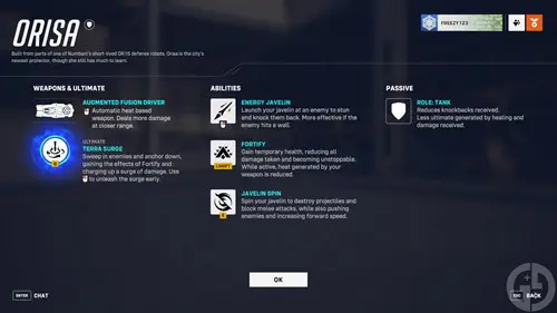 Orisa Overwatch 2 Abilities