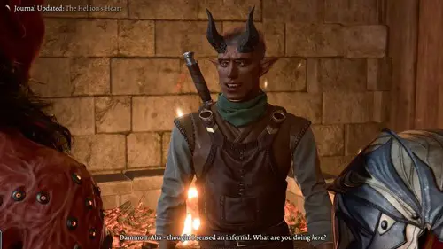 Dammon in Baldur's Gate 3, who can use the Infernal Iron to help Karlach