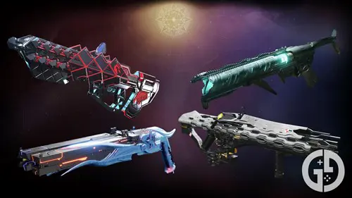 Outbreak Perfected, Witherhoard, Conditional Finality, and Quicksilver, exotic kinetic weapons in Destiny 2