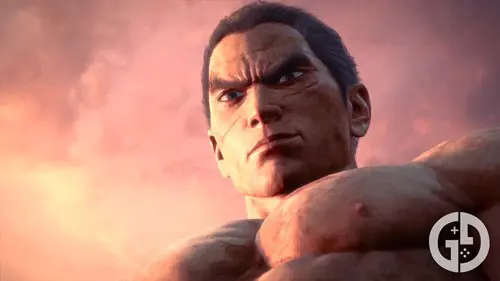 Kazuya smiling during the secret ending of Tekken 8