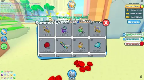 an image of the Summer Event items in Pet Simulator X