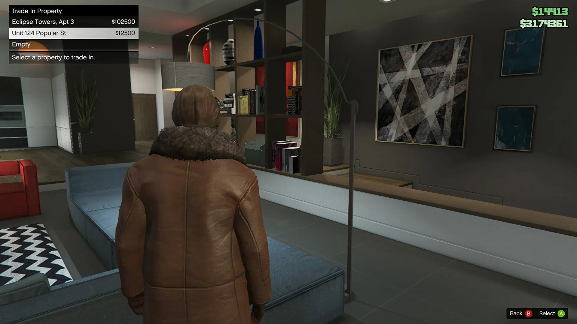 Image of a character in a property in GTA Online