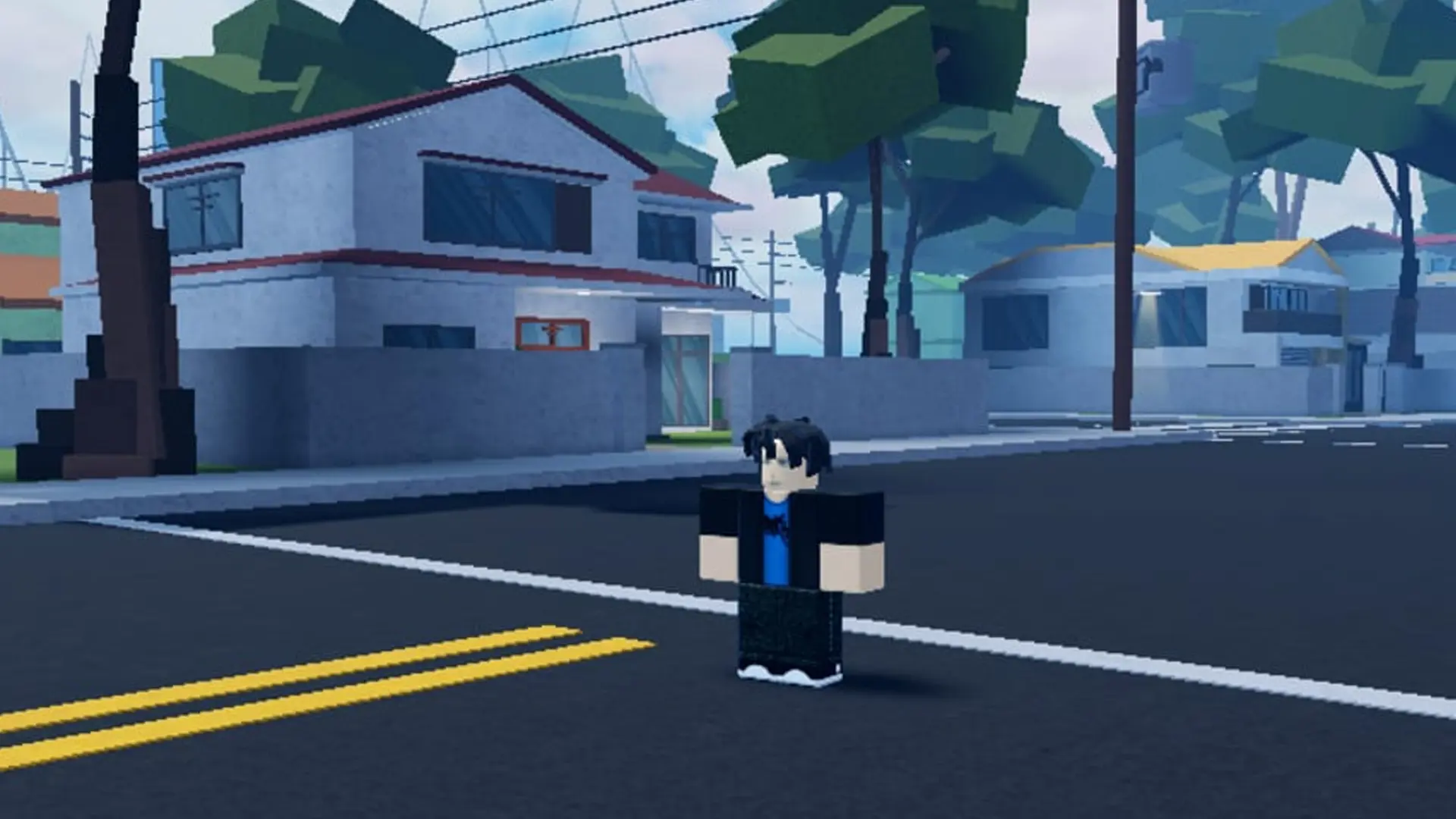 A gameplay screenshot from Peroxide of a character standing on a street