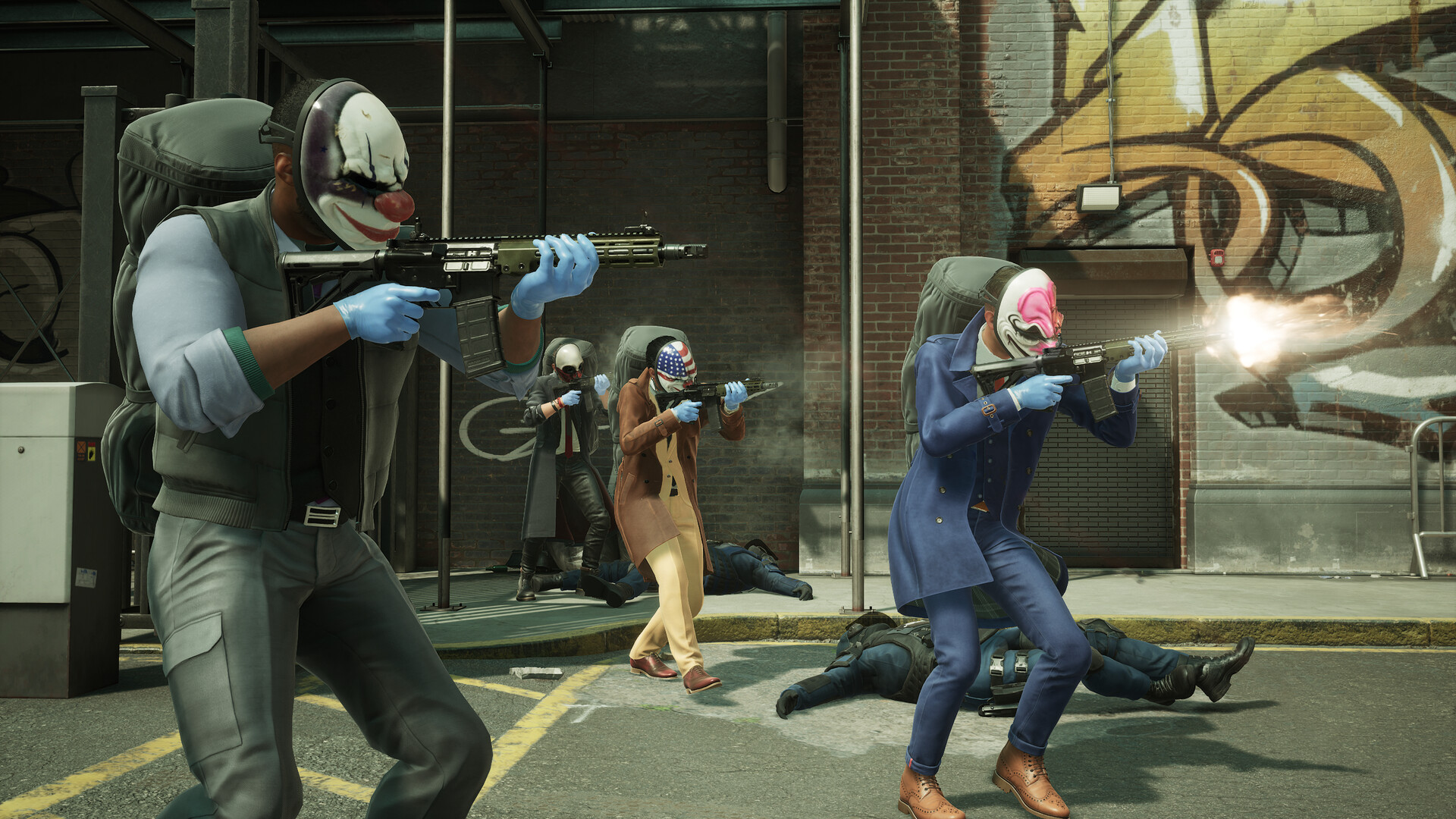 A team on a heist in PAYDAY 3