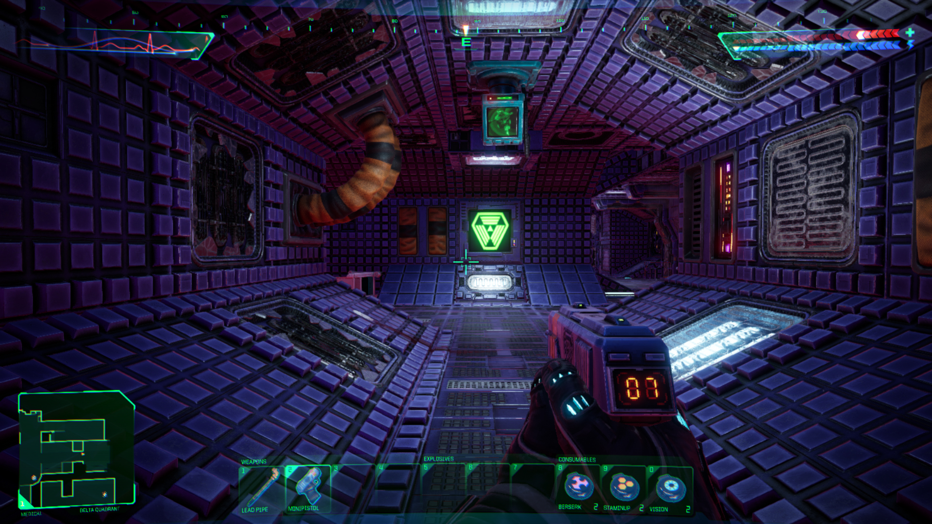 How to get a pistol early in System Shock