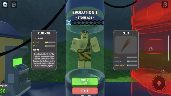 Image of a Stone Age man in War Age Tycoon